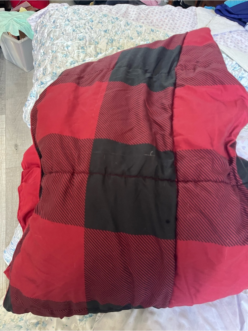 Red and Black Buffalo Plaid Queen/King Comforter